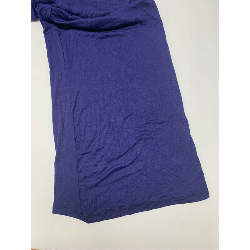24Seven Comfort Apparel Maternity Pants, Solid Color, Blue, M