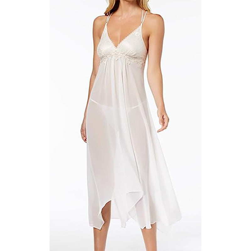 Linea Donatella Sleepwear Lace Nightgown White M