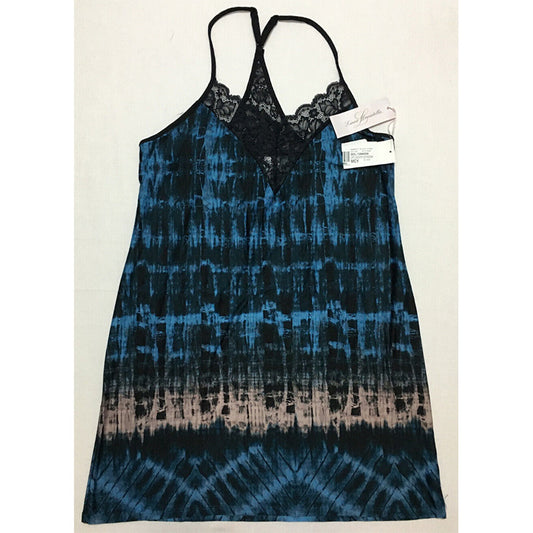 Linea Donatella Tie-Dyed Chemise Nightgown Black M