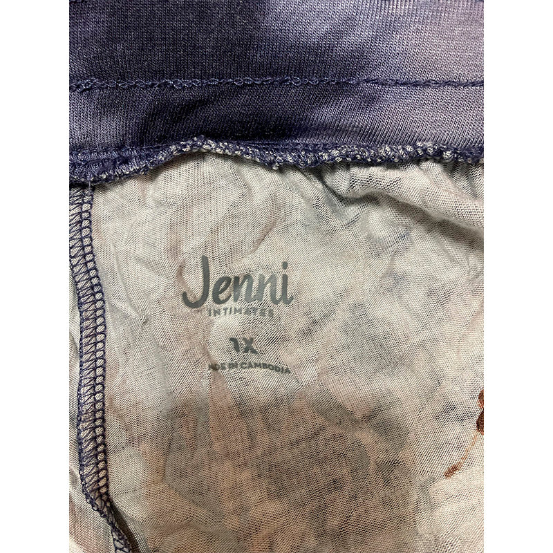 Jenni Printed Smocked Jogger Pajama Pants Nairobi Tie Dye 1X