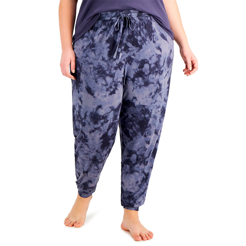 Jenni Printed Smocked Jogger Pajama Pants Nairobi Tie Dye 1X