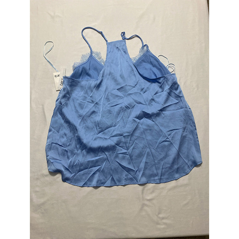 BAR Trendy Plus Size Lace-Trim Camisole Blue 2X