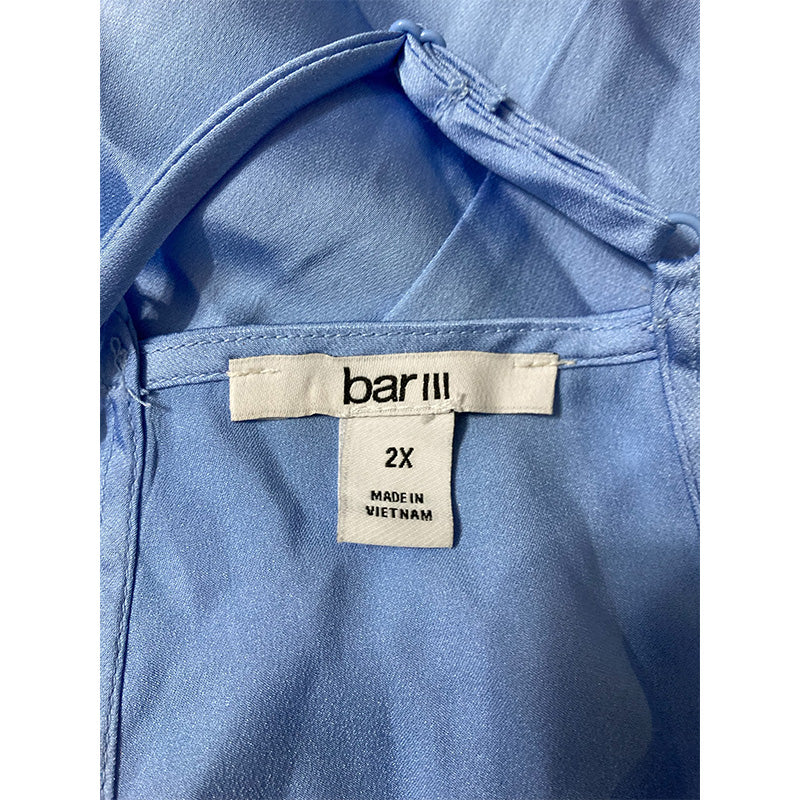BAR Trendy Plus Size Lace-Trim Camisole Blue 2X