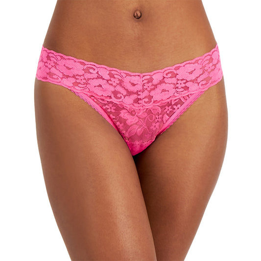 INC Lace-Trim Thong Underwear Divine Berry L