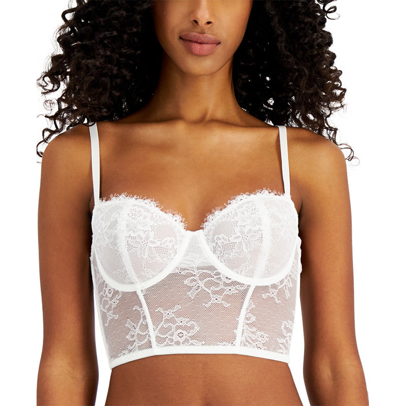 INC Lace Bustier Lingerie White M