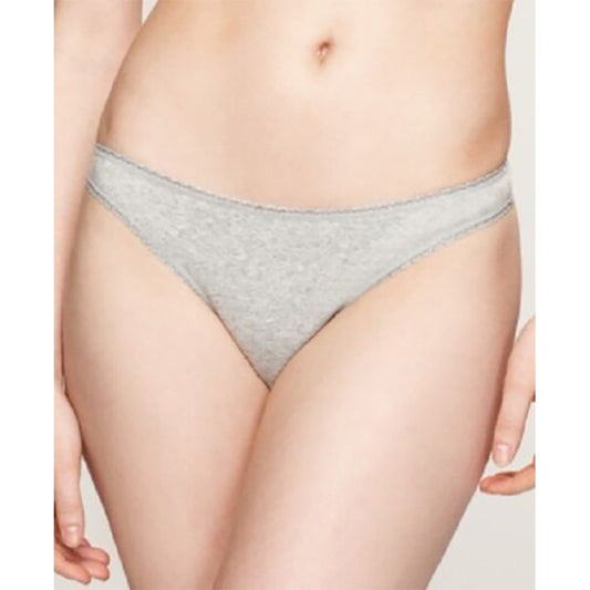 Charter Club Pretty Cotton Thong Gray S