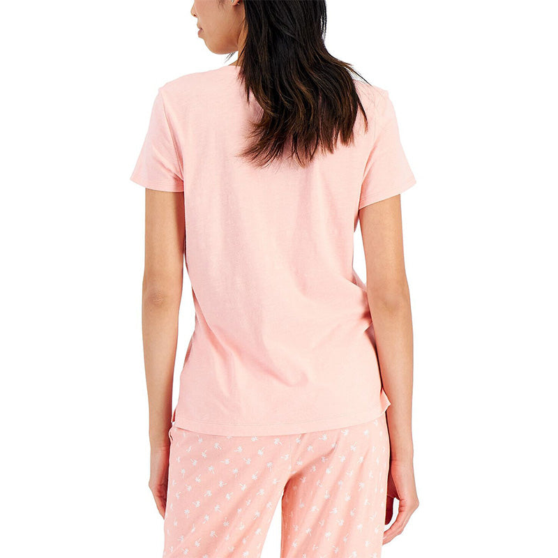 Charter Club Everyday Cotton V-Neck Pajama T-Shirt Pink L