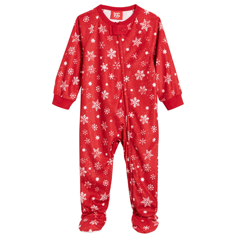 Family Pajamas Baby Merry Snowflake Footie One-Piece 18Months