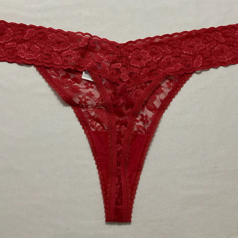 INC Lace Thong Underwear Lingerie Red 2XL