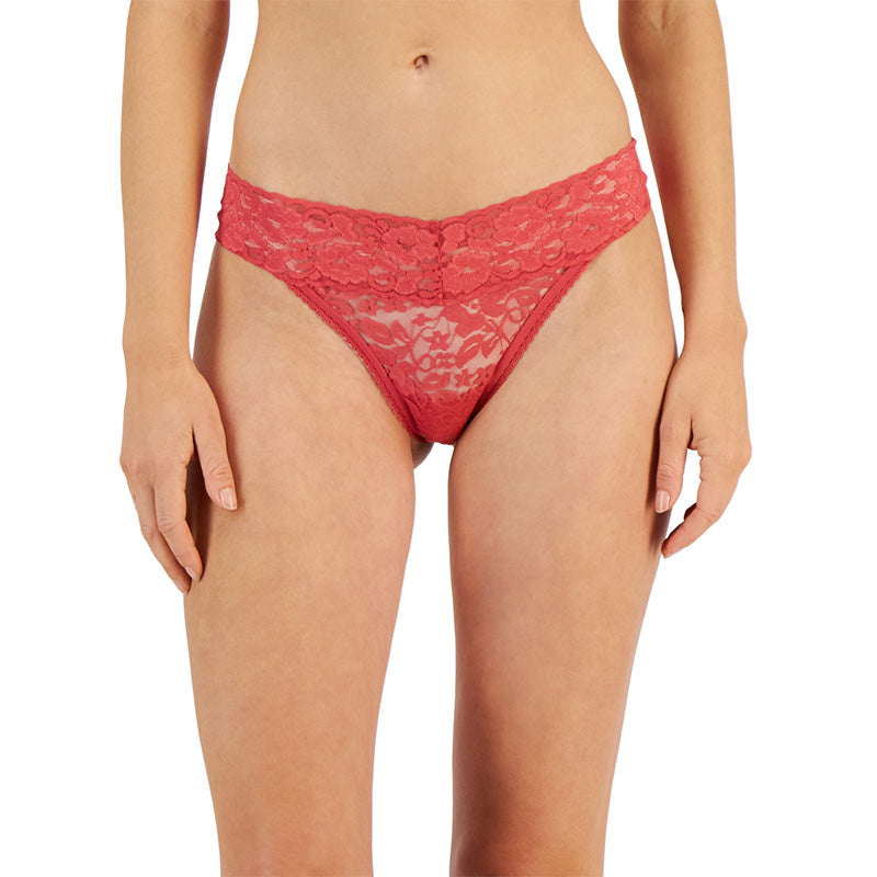 INC Lace Thong Underwear Lingerie Red 2XL