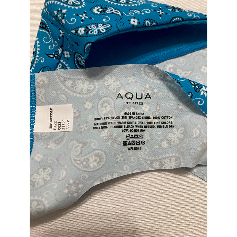 AQUA Intimates Stretch Thong Underwear L