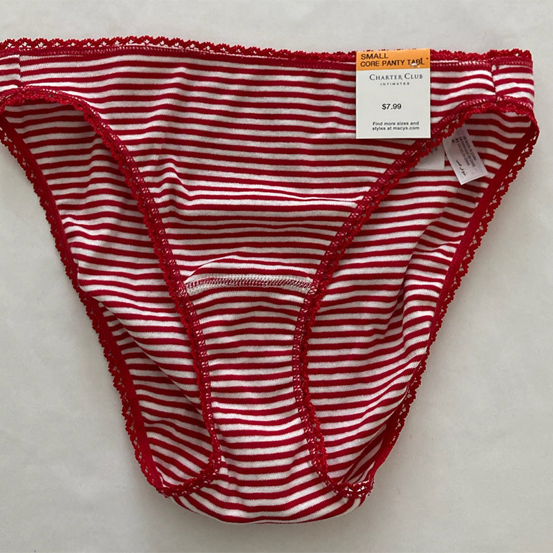 Charter Club Everyday Cotton Bikini Underwear Red S