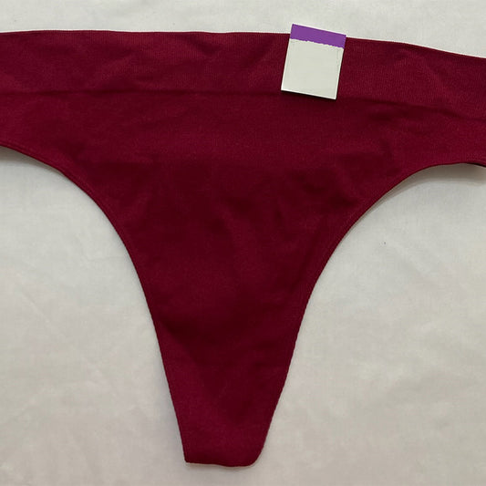 Jenni Seamless Ribbed Hi-Cut Thong Plum Tart 2XL