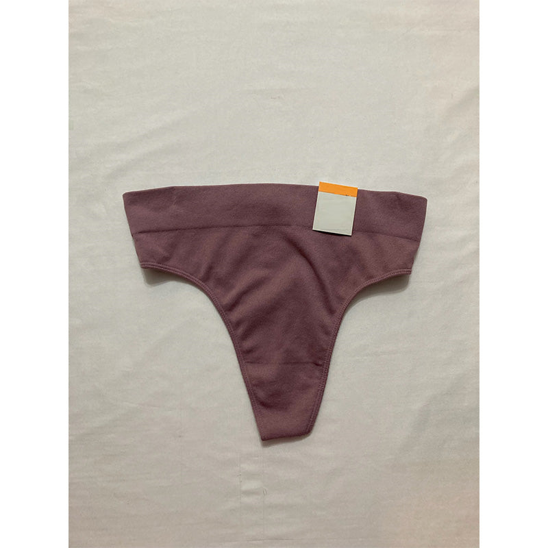 Jenni Seamless Ribbed Hi-Cut Thong Antique Rose L