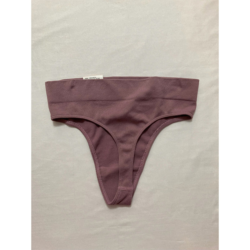 Jenni Seamless Ribbed Hi-Cut Thong Antique Rose L