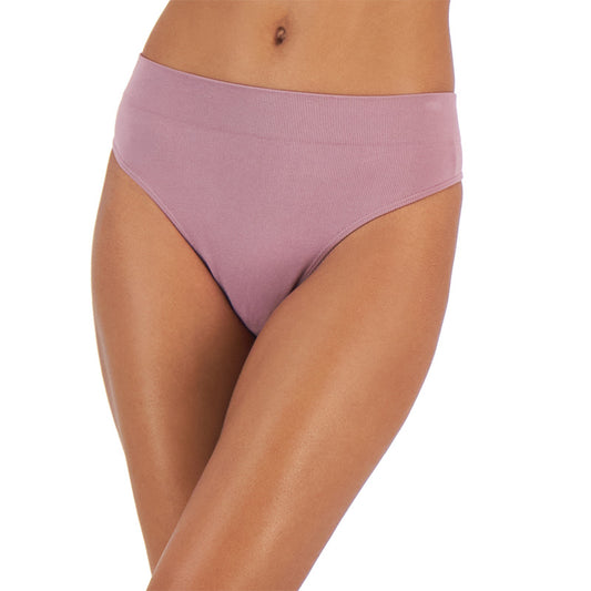 Jenni Seamless Ribbed Hi-Cut Thong Antique Rose S