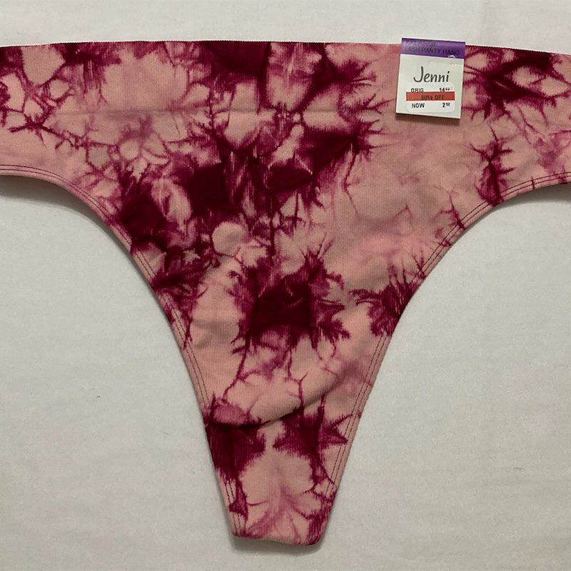 Jenni Seamless Ribbed Hi-Cut Thong Splash Tiedye 2XL