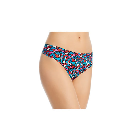 Aqua Intimates Microfiber Thong Heart Print M