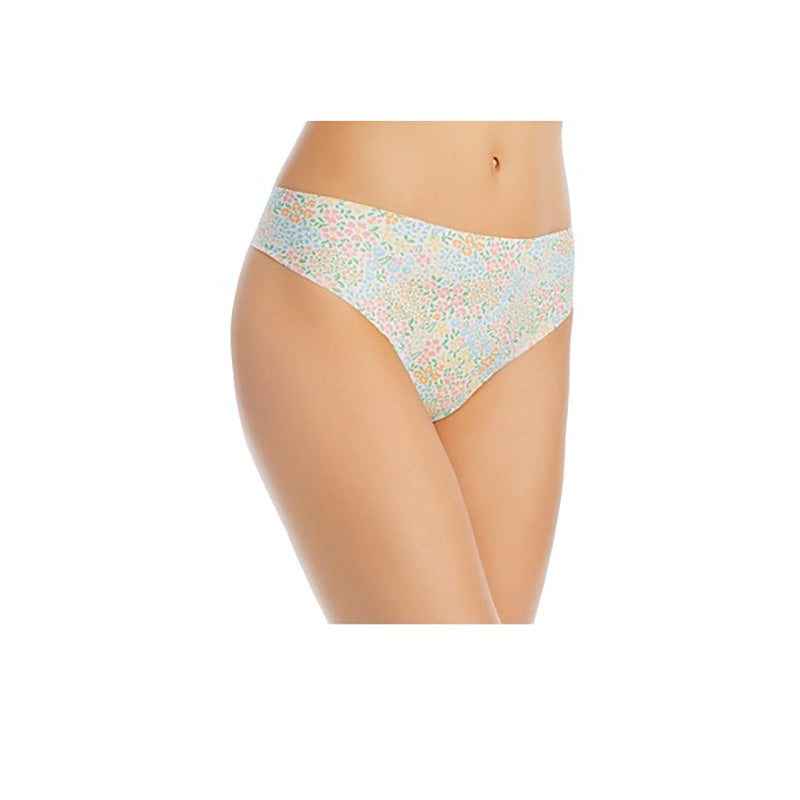 Aqua Intimates Microfiber Thong Pastel Floral S