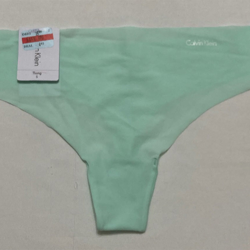 Calvin Klein Invisibles Seamless Thong Panty Aqua Luster S