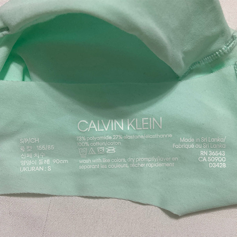 Calvin Klein Invisibles Seamless Thong Panty Aqua Luster S