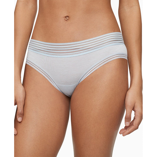 Calvin Klein Striped Waist Hipster Underwear Grey S