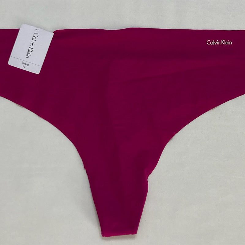 Calvin Klein Womens Invisibles Thong Pink XL