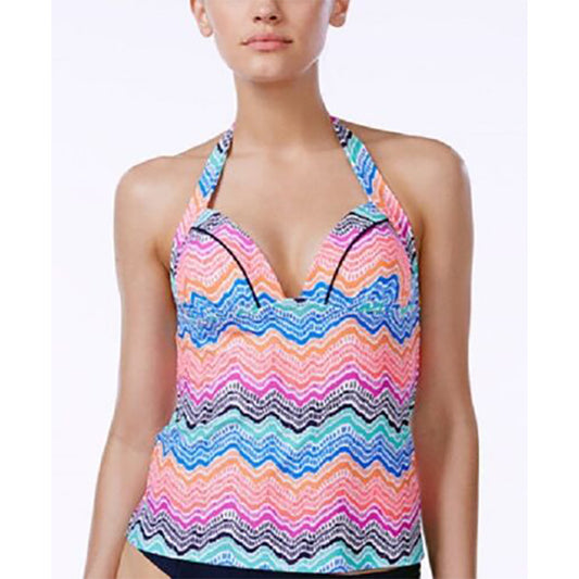 Island Escape La Cinque Terre Glam Printed Tankini Top Multicolor New, Size: 12