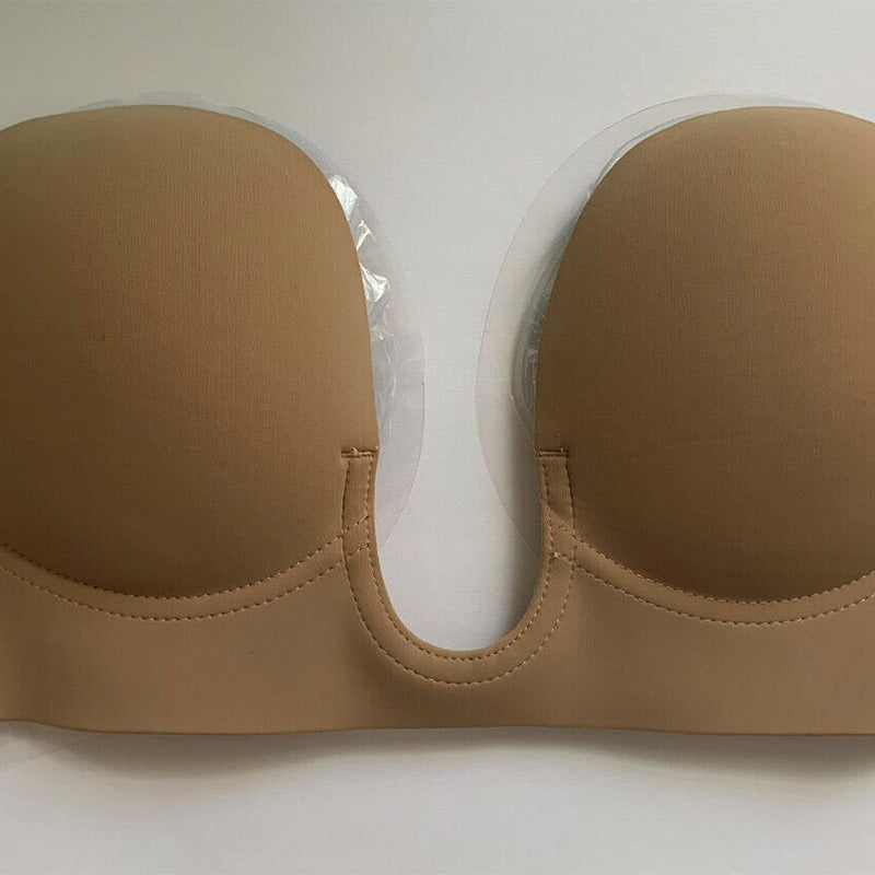 Fashion Forms U Plunge Backless Strapless Bra Nude, D