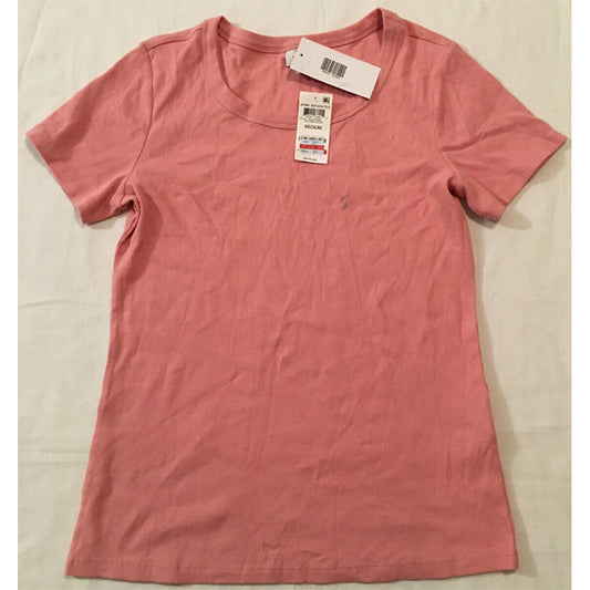 NWD Jenni Ribbed-Knit Pajama T-Shirt Pink M