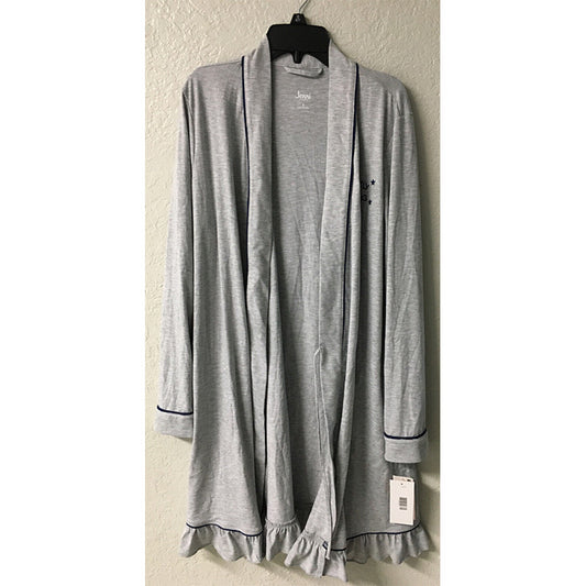 NWD Jenni Embroidered Jersey Knit Robe Gray S