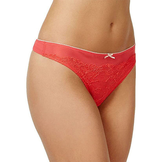 Heidi Klum French-Cut Lace Thong  Red XS