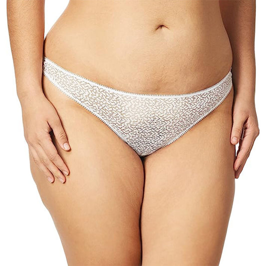 DKNY Women's Modern Lace Thong Panty White M