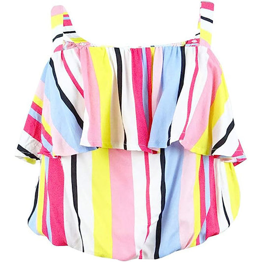 Bar III Crop-Top Swim Cover-Up Multicolor S