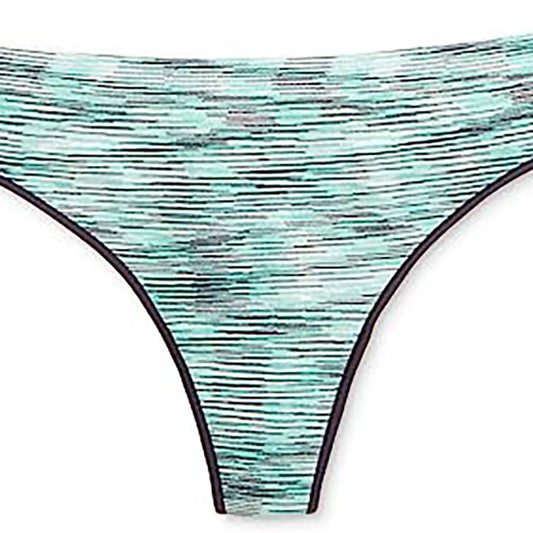 Jenni by Jennifer Moore Seamless Thong, Aqua Spacedye XL