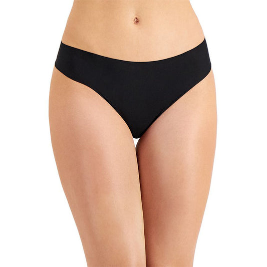 Alfani Women's Laser-Cut Thong Underwear Black L